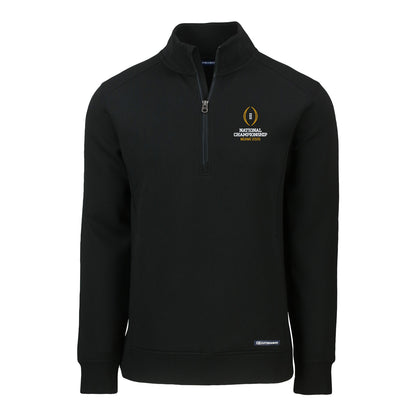 College Football Playoff National Championship Game 2026 Vertical Logo Roam Eco Recycled 1/4 Zip Jacket - Front View