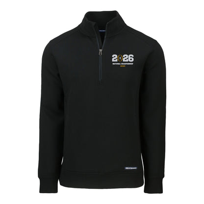 College Football Playoff National Championship Game 2026 Miami Logo Roam Eco Recycled 1/4 Zip Jacket - Front View