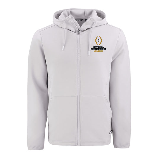 College Football Playoff National Championship Game 2026 Vertical Logo Roam Epic Comfort Recycled Full Zip Hooded Jacket - Front View
