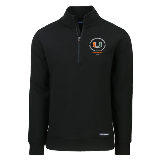 Miami Hurricanes Cotton Bowl Champions Roam Eco Recycled Quarter Zip Mens Pullover