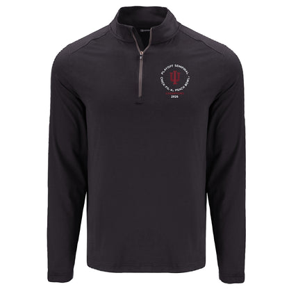 Indiana Hoosiers Chick-Fil-A Peach Bowl Champions Black Coastline Quarter-Zip Pullover