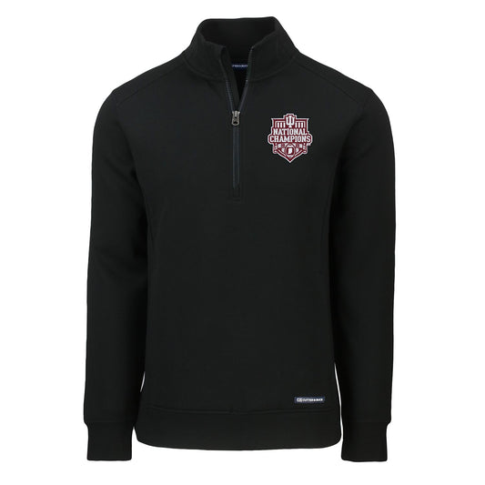 Indiana Hoosiers CFP National Champions Black Roam Quarter-Zip Pullover