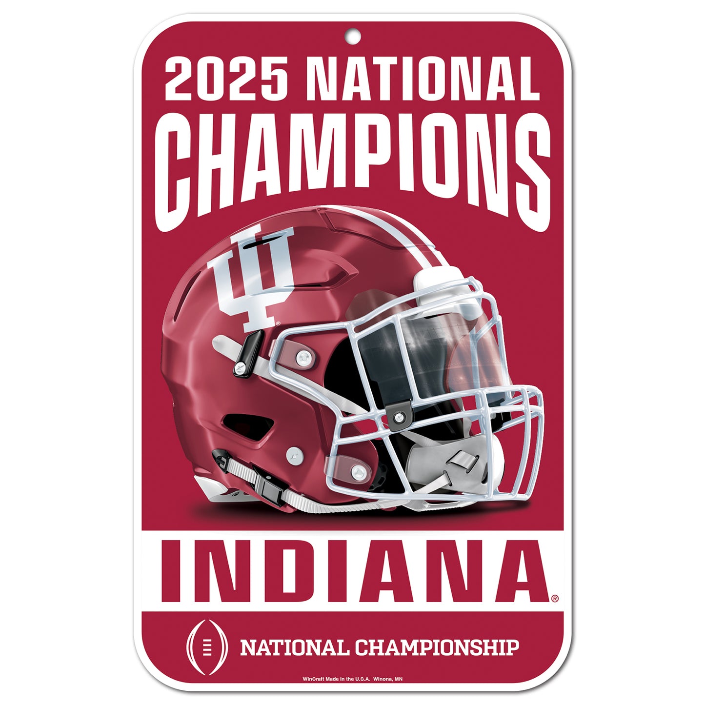 Indiana Hoosiers College Football Playoff National Champions Garage Sign