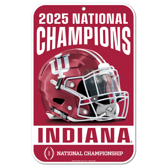 Indiana Hoosiers College Football Playoff National Champions Garage Sign