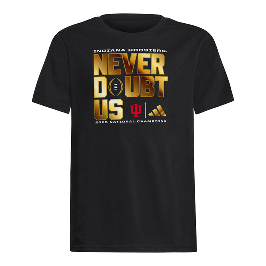 Indiana Hoosiers College Football Playoff National Champions Adidas "Never Doubt Us" Youth T-Shirt