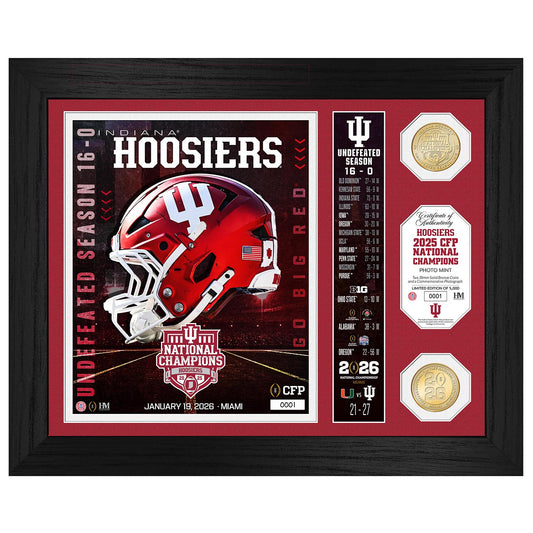 Indiana Hoosiers 2025-26 CFP National Champions Team Force Bronze 2-Coin Photo Mint
