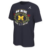 College Football Playoff Jordan 2024 #1 Michigan Rose Bowl Bound Navy T-Shirt