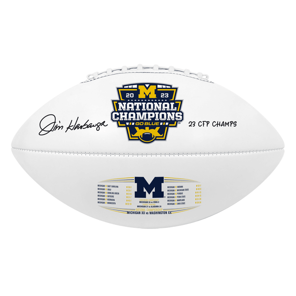 Jim Harbaugh Autographed College Football Playoff 2023 National Champions Panel Football