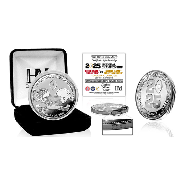 Ohio State vs Notre Dame CFP Championship Silver Game Coin