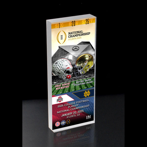 CFP Championship Game Notre Dame vs Ohio State 3D Block Art