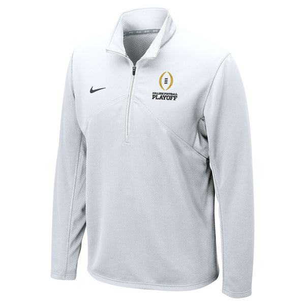 College Football Playoff Nike Training White 1/4 Zip Jacket - Front View