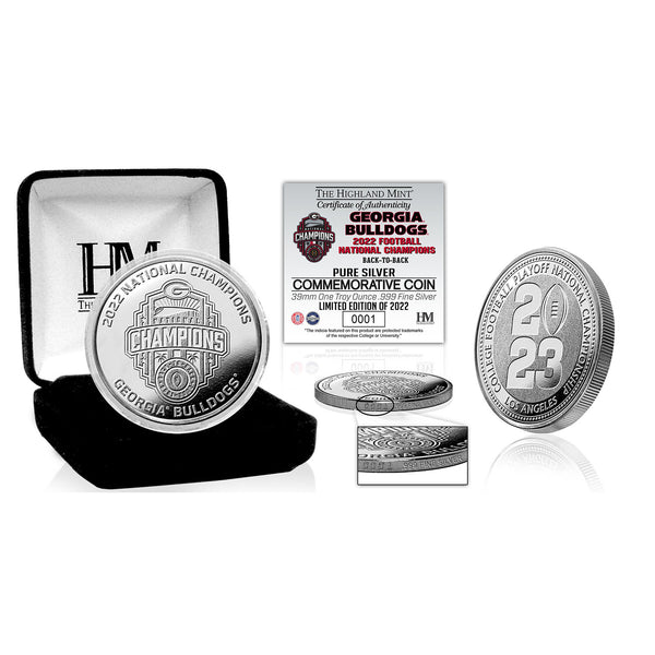 College Football Playoff 2022 National Champions Silver Coin - Front View