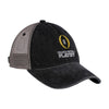 CFP Primary Vertical Logo Unstructured Adjustable Mesh Hat in Black and Gray - Left View