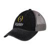 CFP Primary Vertical Logo Unstructured Adjustable Mesh Hat in Black and Gray - Right View