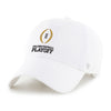 College Football Playoff Cleanup Unstructured Adjustable Hat in White - Front/Side View