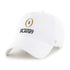 College Football Playoff Cleanup Unstructured Adjustable Hat in White - Front/Side View