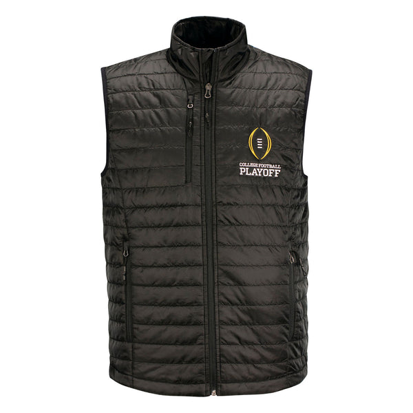 College Football Playoff Black Puffer Vest - Front View
