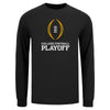 College Football Playoff Logo Black Long Sleeve T-Shirt