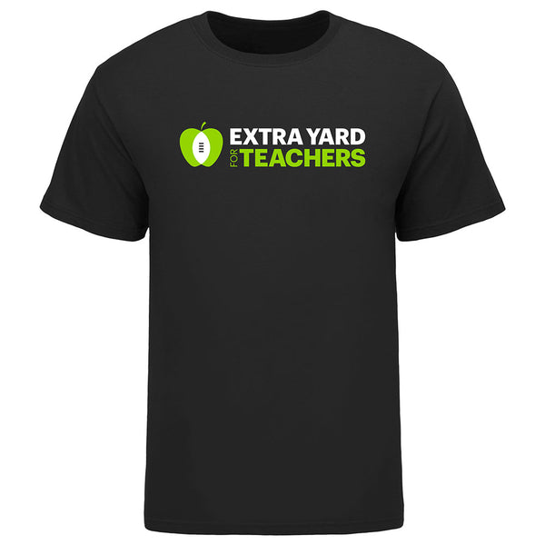 College Football Playoff Extra Yard Logo Black T-Shirt  in Black - Front View