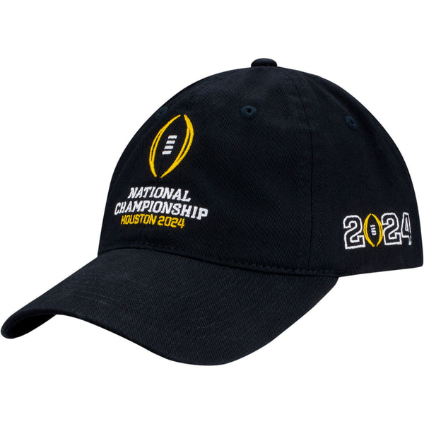 College Football Playoff 2024 National Championship Game Black Adjustable Hat - Front Left View